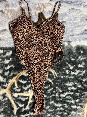 Sexy leopard print one piece swimsuit